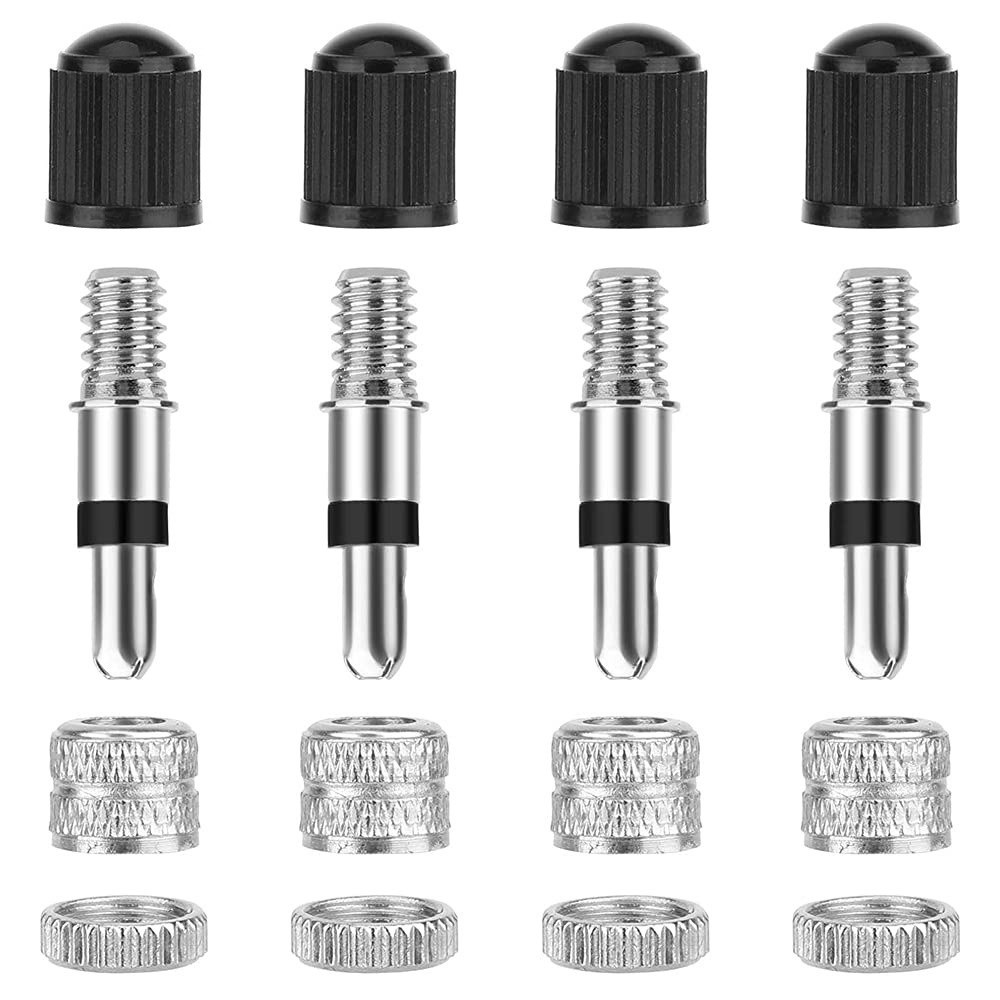 1Set New Anti Aging Nickel Plated Brass Bicycle Valve Core Kit Lightweight Universal Bike Tire Valve Core 2 Styles German Valve Core Electric Vehicles Accessories