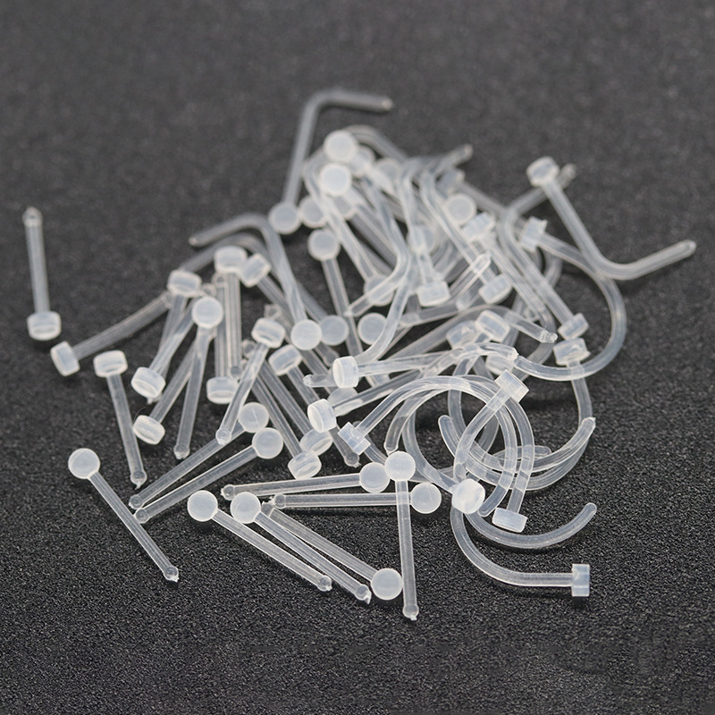 【Whoever uses it, who praises it】Acrylic PP invisible nose nail rod lip piercing jewelry lip nail soft rod piercing U Ⅴ lip nail