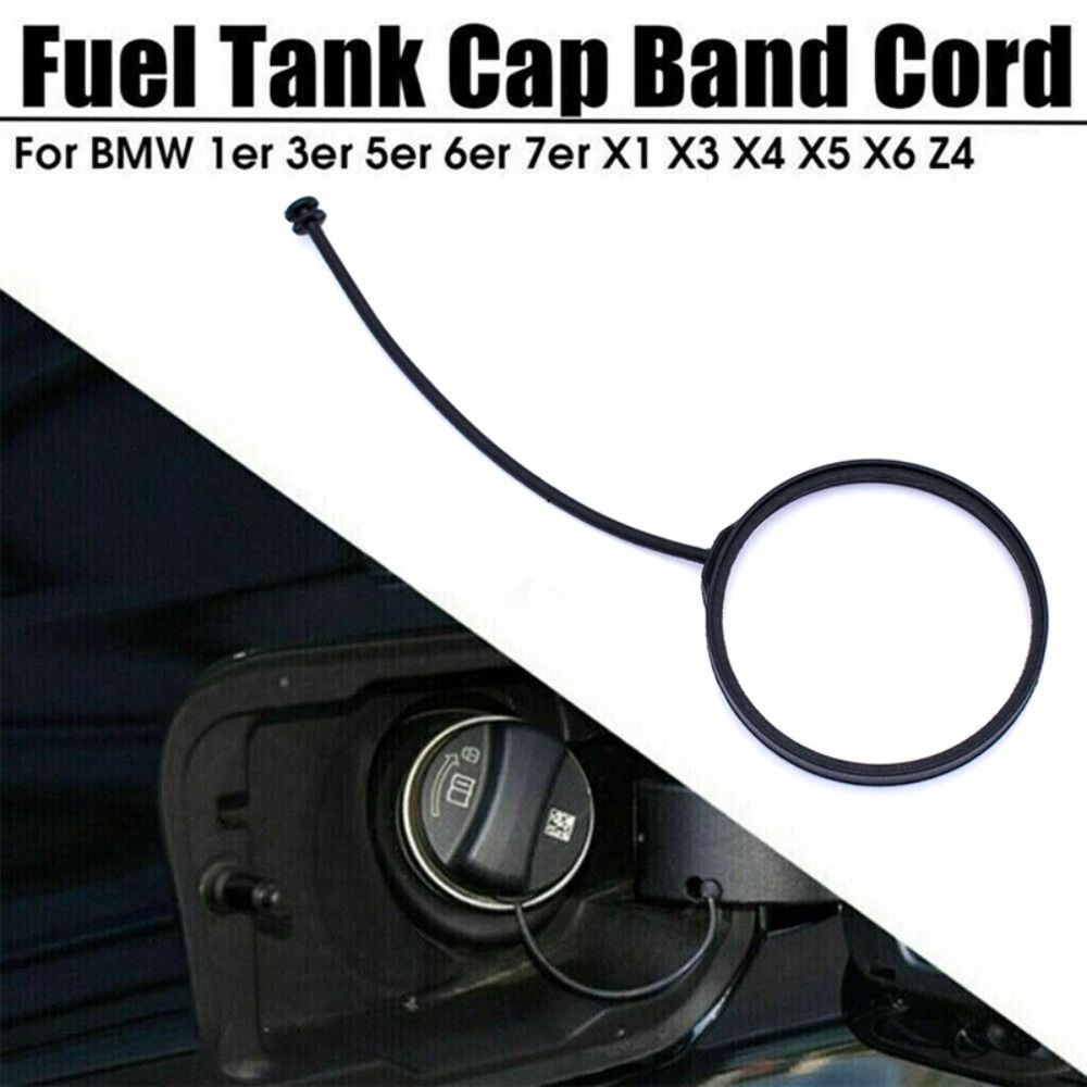 Universal Plastic Fuel Oil Cover Cable Ring Replacement Fuel Cap Cord Black Fuel Resistant Fuel Cap Retaining Strap Cable Automobile Fuel Cap