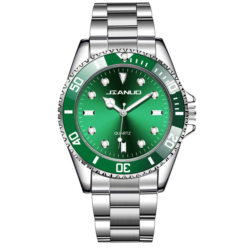 【New design】Factory Water Ghost Men's Genuine Leather 3D Dial Business Trendy Men's Quartz Watch