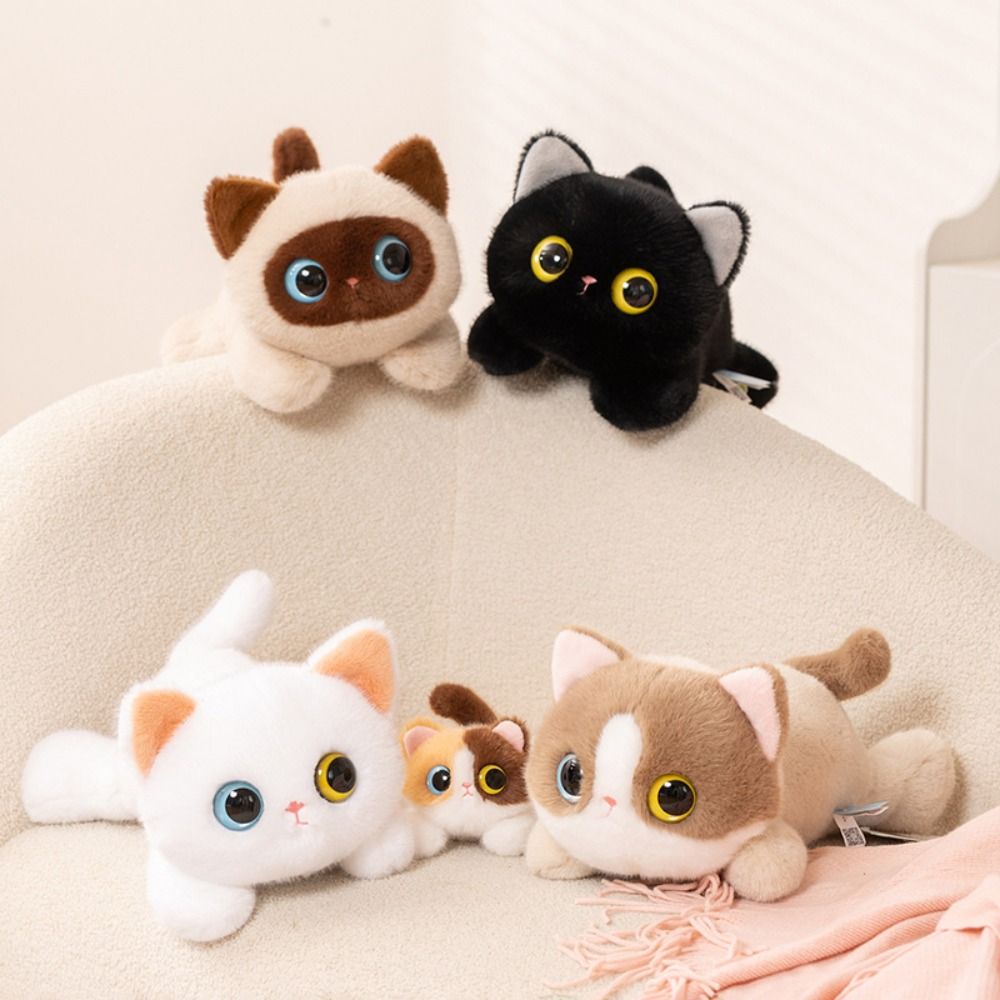 20/30/40CM Cute Siamese Plush Doll Soft Stuffed Cat Toys Simulation Sitting Siamese Kitten Toys Lovely Home Decoration