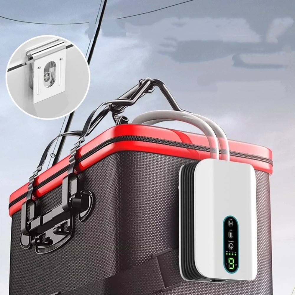 Waterproof Aquarium Oxygen Air Pump Fish Tank Air Compressor Aerator USB Rechargeable Ultra Silent Outdoor Fishing(AR33)