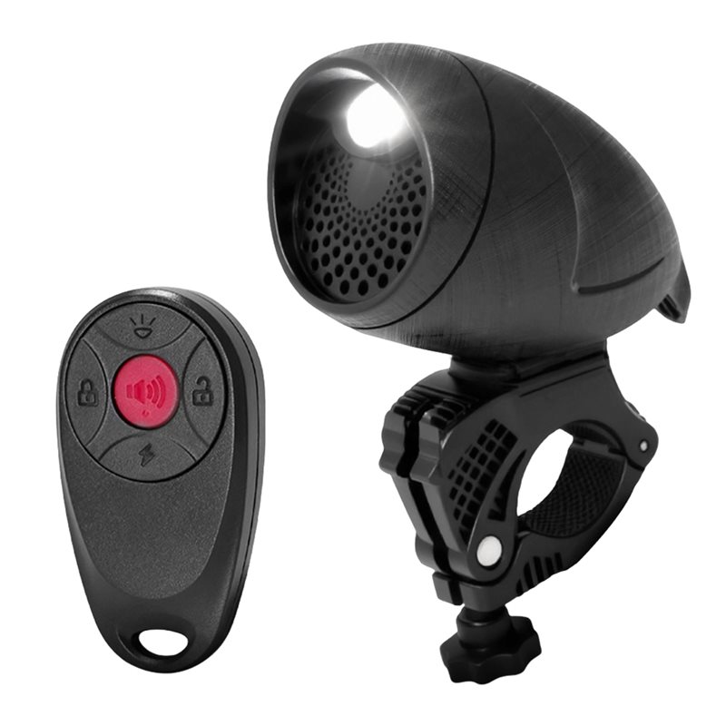Bicycle Headlight with Remote Control Waterproof Bike Light Road Bike Bell DIY Voice Speaker