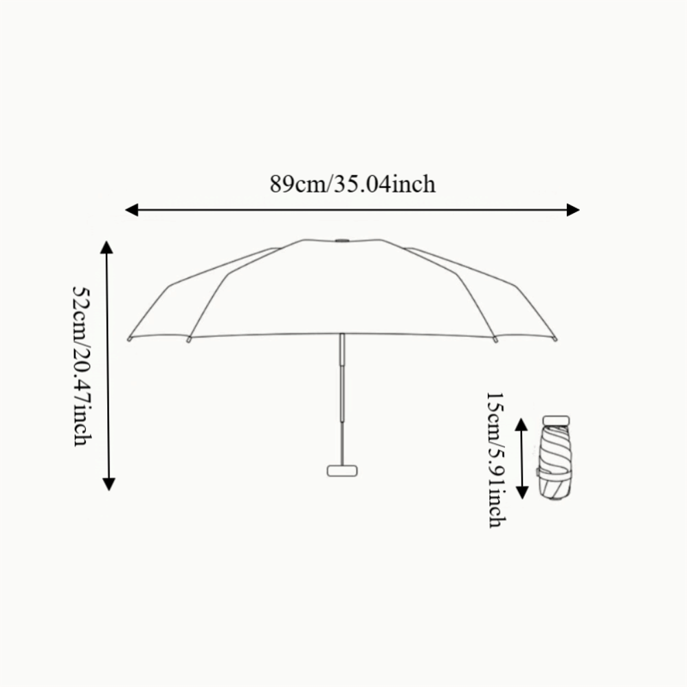 Practical Floral Pattern Sunshade Umbrella Windproof Comfortable Handle Manual Pocket Umbrella Portable Color Coating Mini Parasol Travel