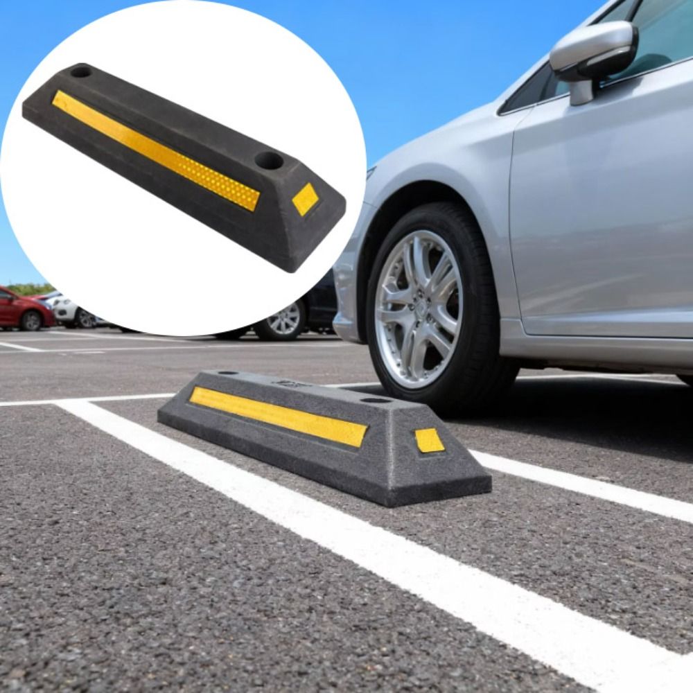 Gadgets Heavy Duty Parking Stopper Rubber Safety Design Wheel Stop Safety Stopper Limit Stop Durable Parking Lot