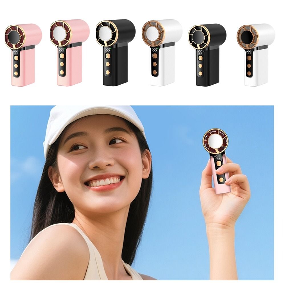 Pocket Fan Mini Electric Handheld Fan Handheld 199 Gears Turbo Fan High-Speed Charging Personal Cooling Fan Summer Use