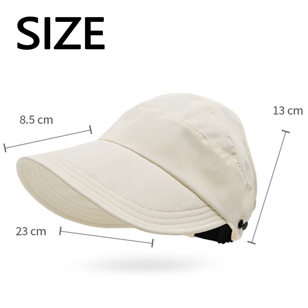 Simple Casual Wide Brim Sun Hat Breathable Sunshade Sun Protection Cap Solid Color with Hook Outdoor Beach Hat Hiking