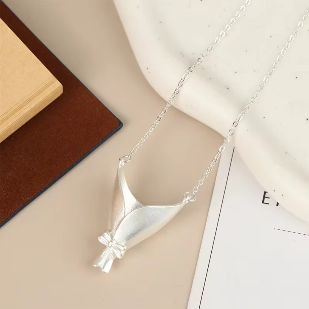 New Mini Flower Bouquet Necklace Wearable Vintage Flower Insert Necklace DIY Can Be Inserted Female Necklace Jewelry Gift
