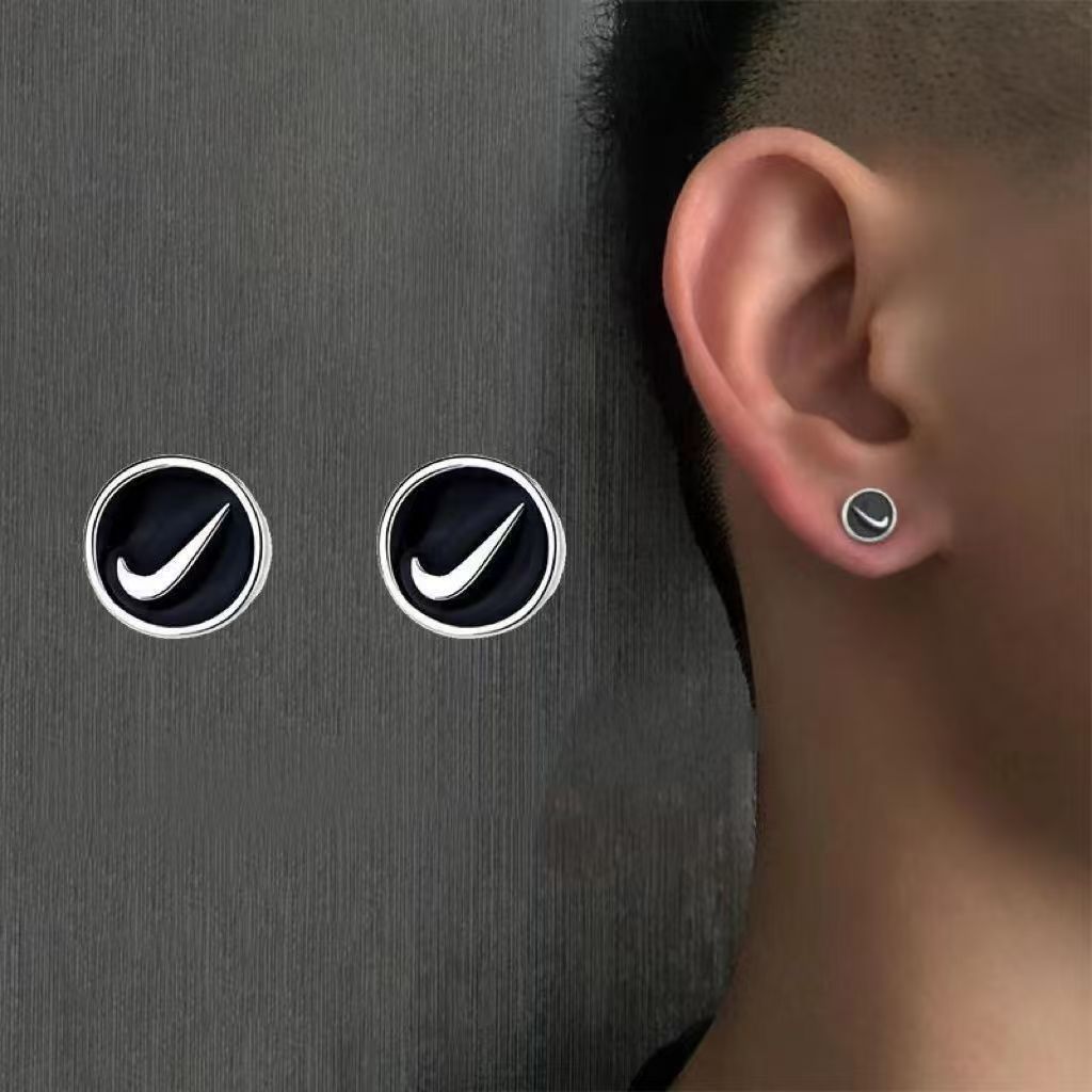 【Fresh Earrings Men's Summer Fashionable Personalized Men's Street Hip-Hop Elegant Couple Earrings 2024 New Arrival Pair