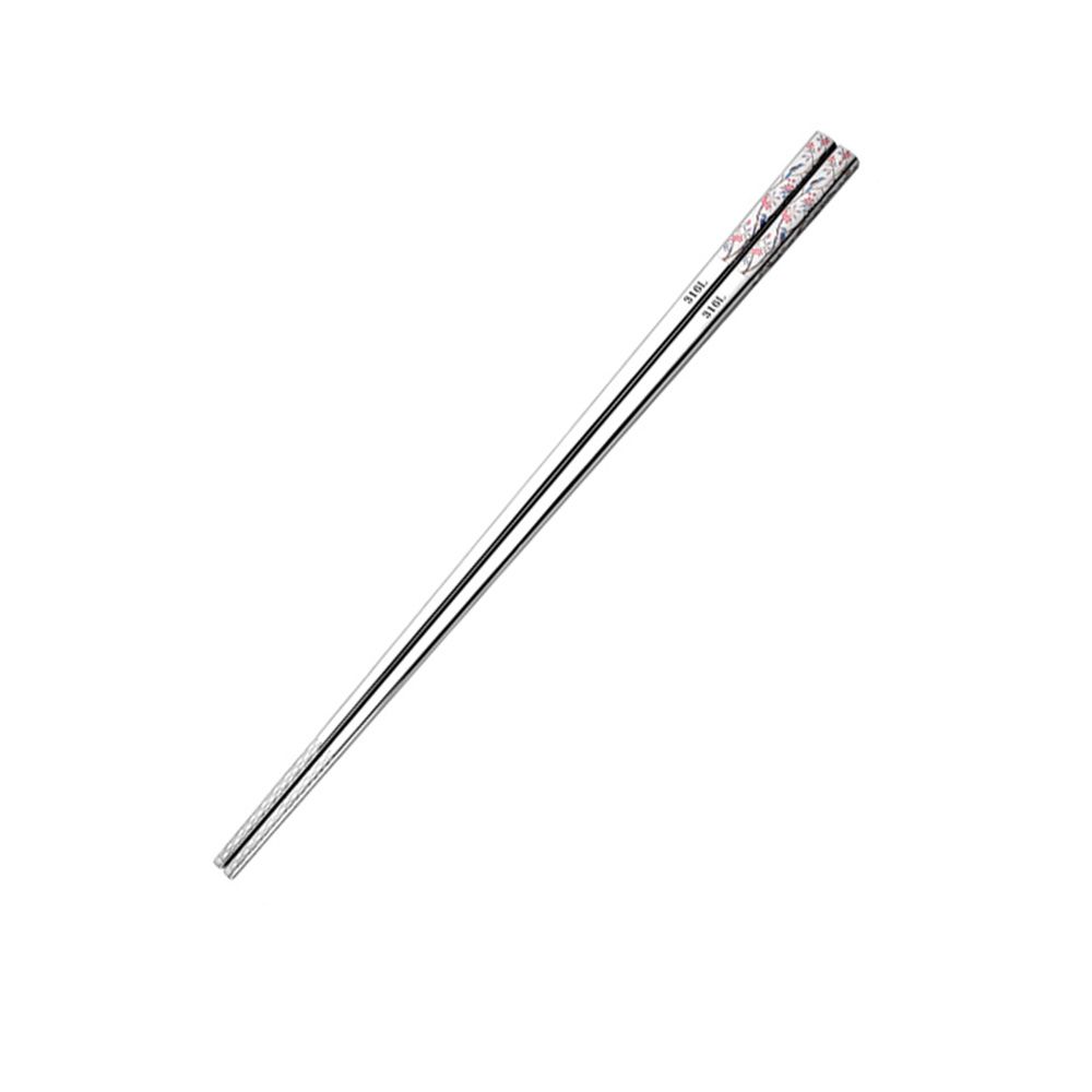 316L Stainless Steel 1Pair Chinese Style Dining Bar Sushi Household Kitchen Tools Tableware Kitchenware Chopsticks