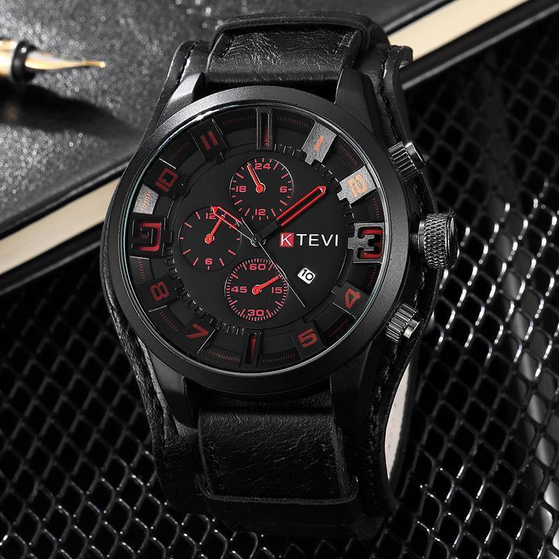 【Special offer】New Large Dial Korean Quartz Men's Watch for Adults - Outdoor Trendy Sport Fashion Waterproof Quartz Watch