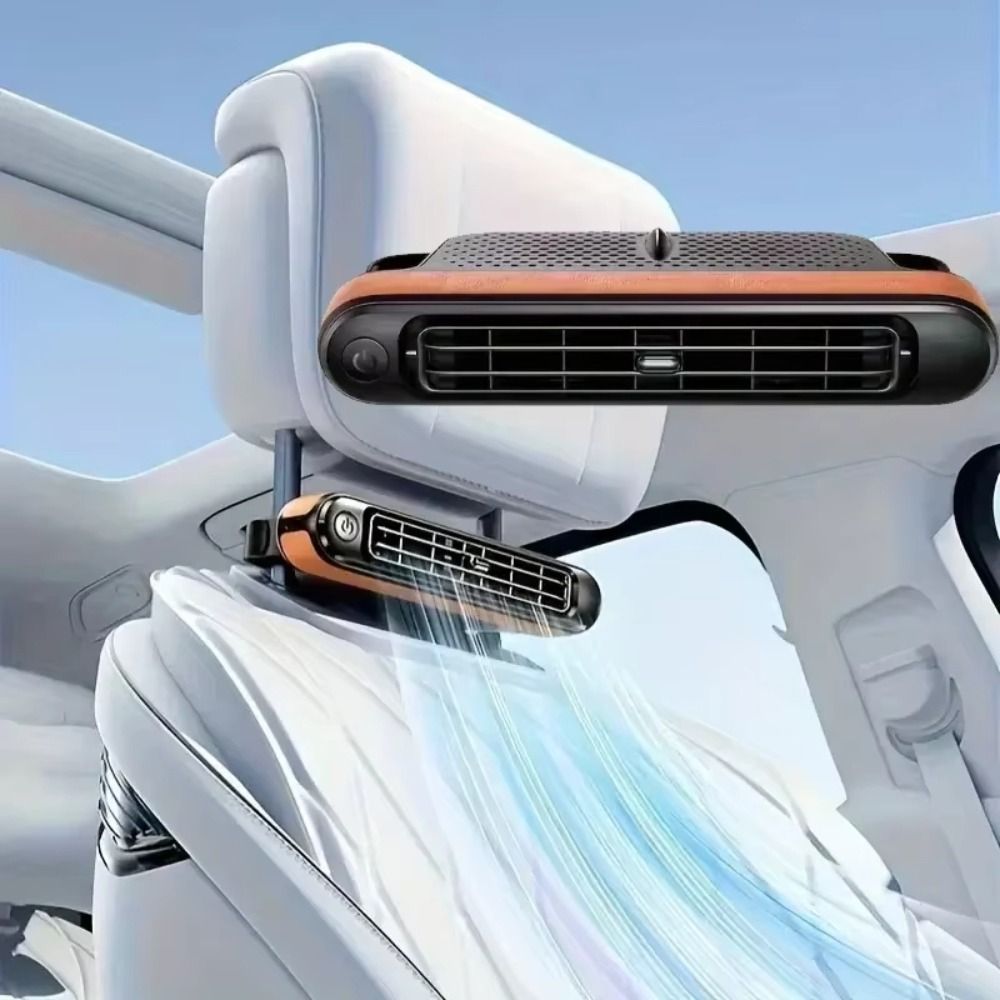Cooler Fan 3 Speeds Adjustable Car Headrest Cooling Fan Air Cooling Silent Portable Car Fan Powered Save Space Car Interior Fan Front Seat