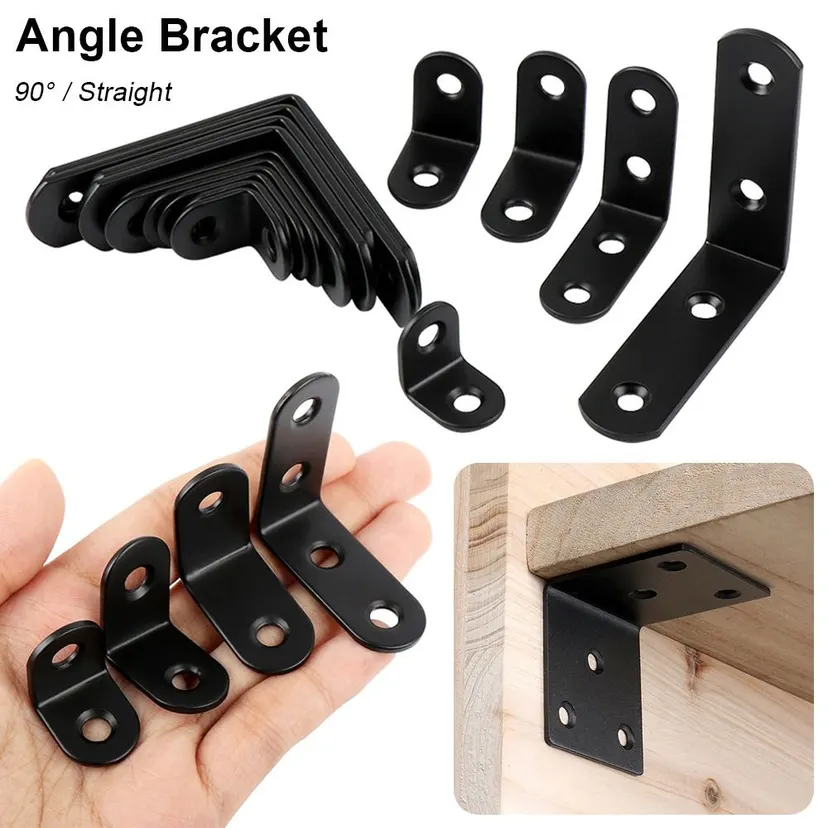 1PCS Durable 90 Degree Angle Bracket Stainless Steel L-shaped Corner Stand Holes Fixed Mending Plate Furniture Hardware