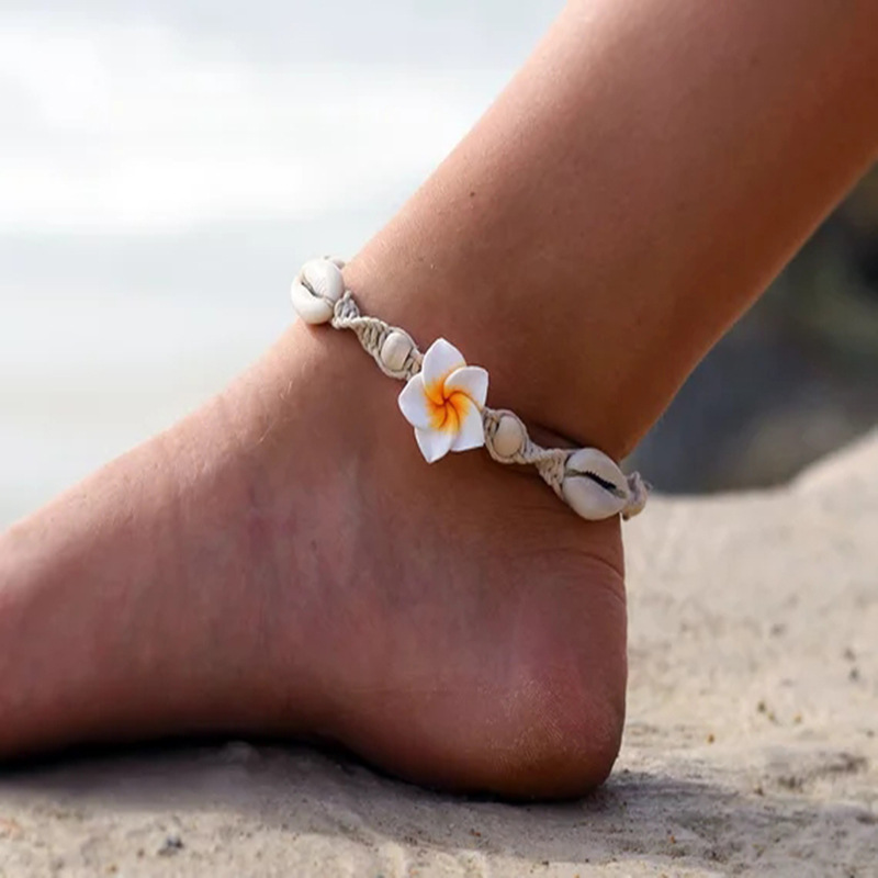 【Exclusive Discount】2020 Sea Beautiful Flowers ethnic anklets chains foot chains fashion Bohemian Summer Beach Classic anklets