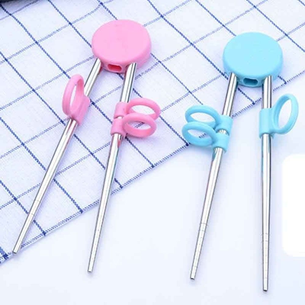 Home Corrective Practice Cartoon Children Cute Pig Products Baby Enlightenment for Stainless Steel Learning Training Chopstick