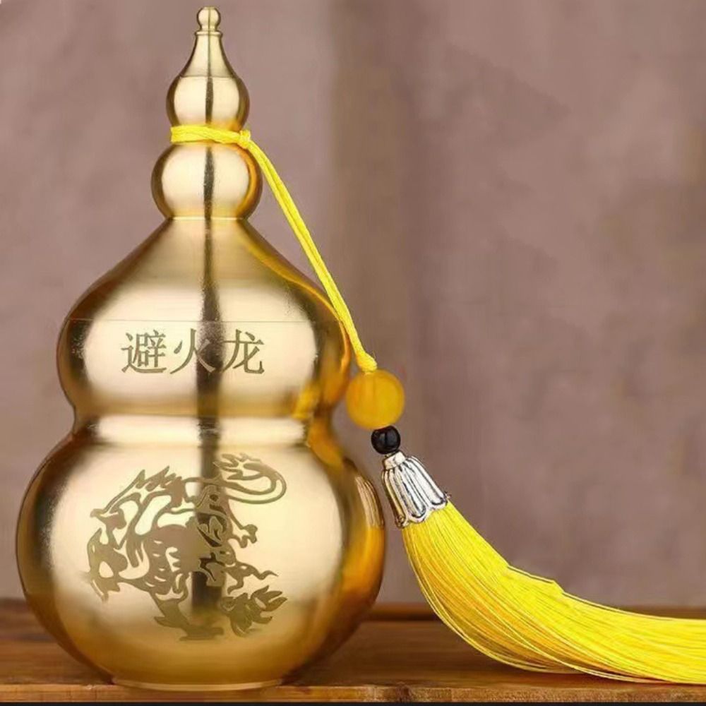 Retro Handicraft Fire-avoiding Dragon Gourd Chinese Style Gourd Smooth Ancient Craft Gourd Ornament Living Room