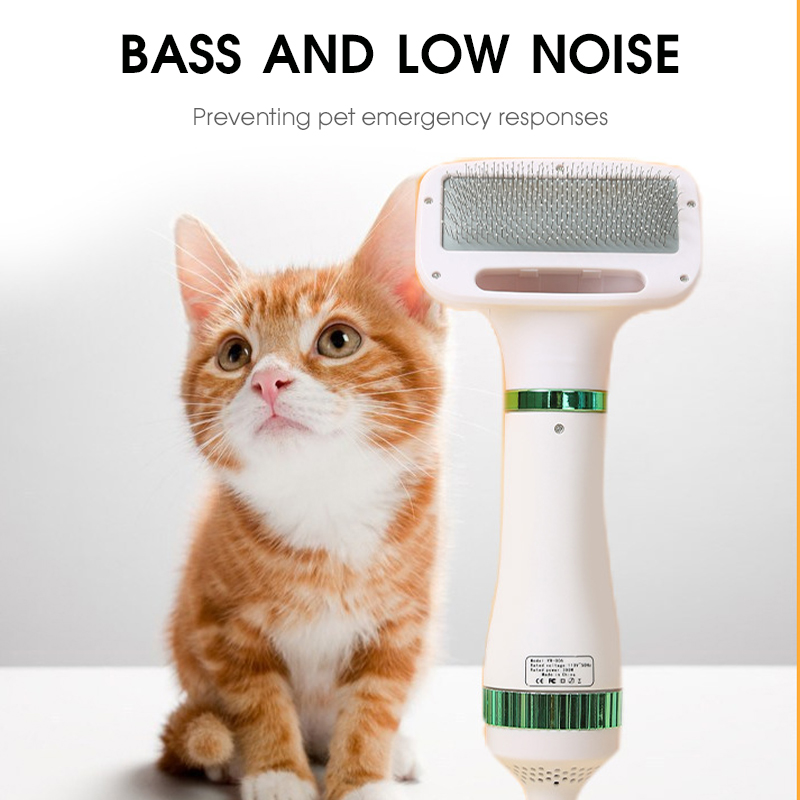Wenefang Fashion Pet Hair Dryer 2 with Slicker Brush Grooming for Cat and Dog Brush Professional Home Grooming Furry Drying Portable Dog Blower