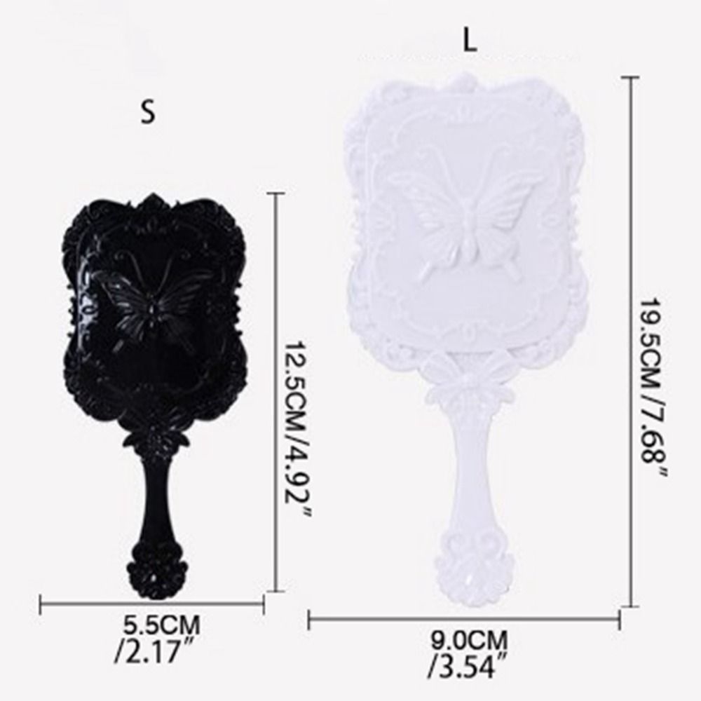 Elegant European Style Butterfly Pattern Cosmetic Mirror High-definition Square Handheld Beauty Mirror No Deformation Portable Make-up Mirror Girl