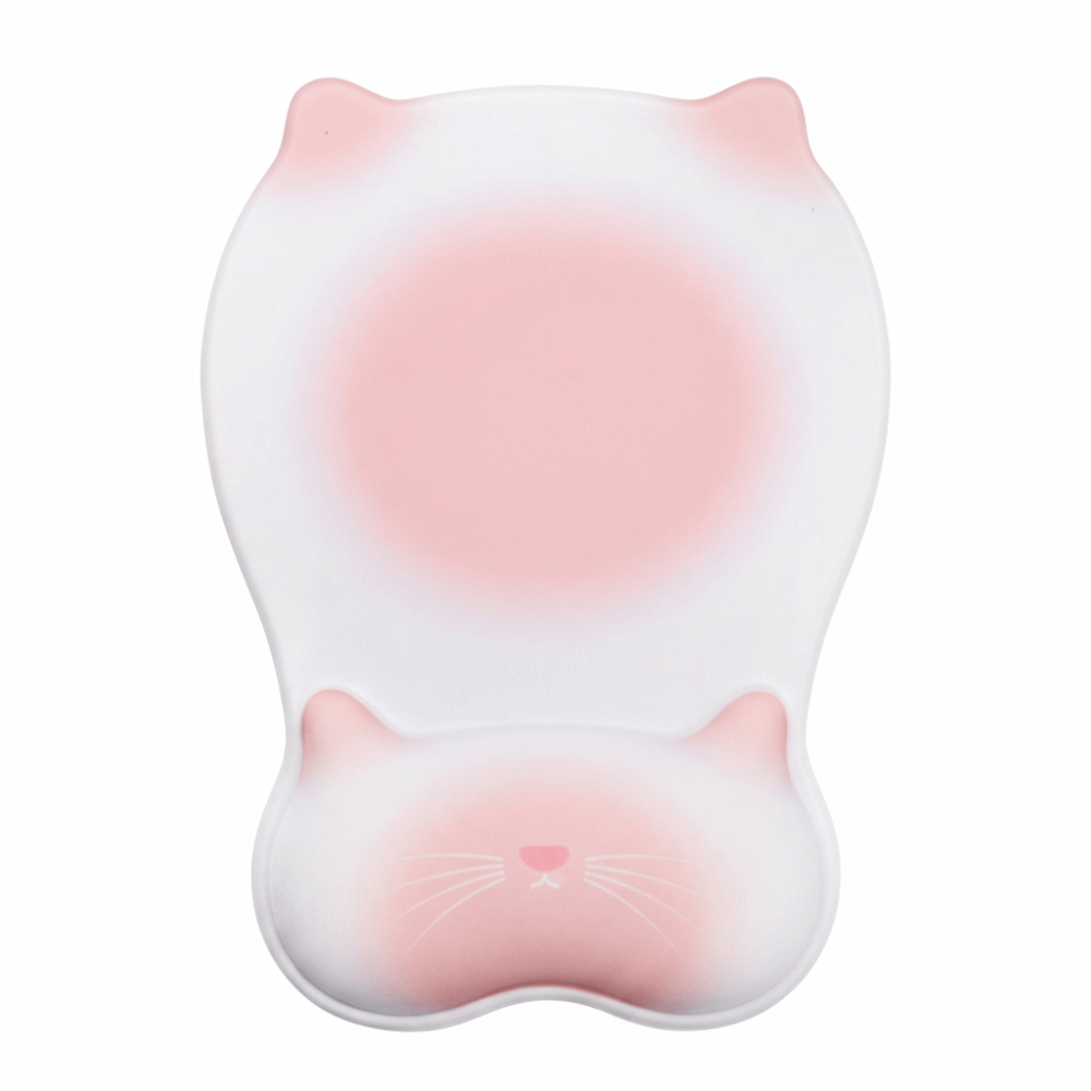 Cute Cartoon Cat Mouse Pad Wrist Rest Silicone Non Slip Cat-shaped Mouse Pad Elegant Ergonomic Non-slip Mouse Pad Office