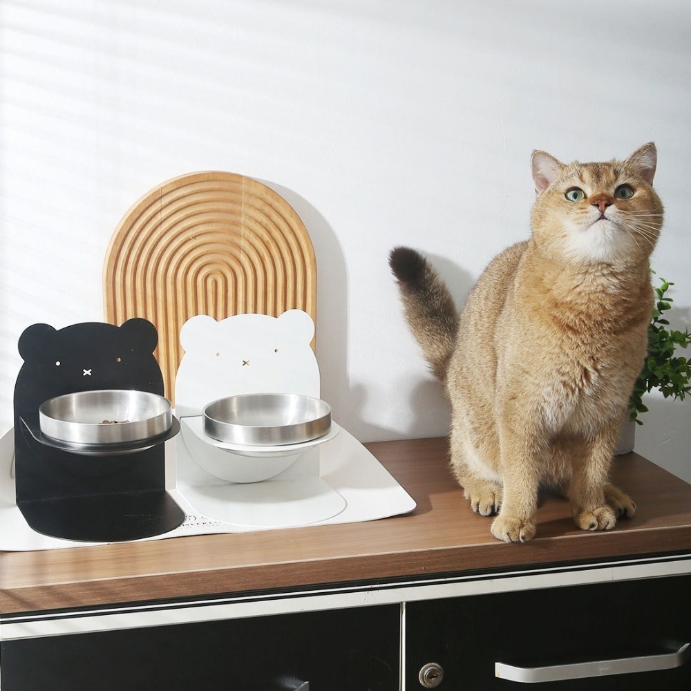 Creative Large Capacity Detachable Pet Bowl Anti-Tip Non-Slip High Footed Bowl Magnetic Cervical Protection Cat Dog Bowl Dog Use