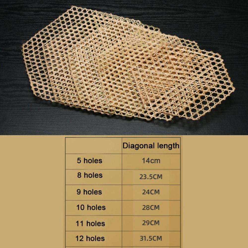 10pcs Meal Mat Oil Drainage Net Bamboo Woven Food Mat Anti-Stick Hexagonal Fried Food Oil Mat Folding Natural Plate Mat Kitchen