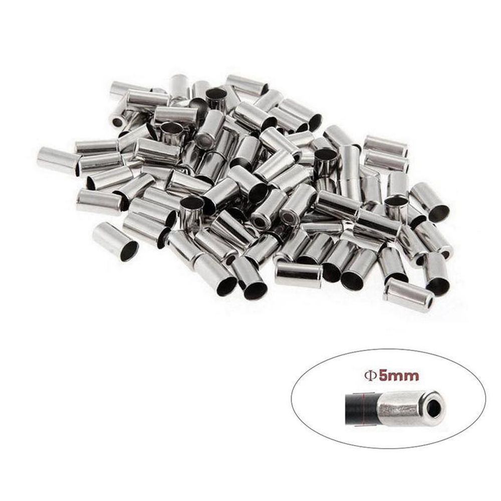 50/100pcs Bicycle Cable End Caps Aluminum Alloy Bike Brake Shifter Cable Tips Wire End Cap Multiple Colors Bike Line Core Caps
