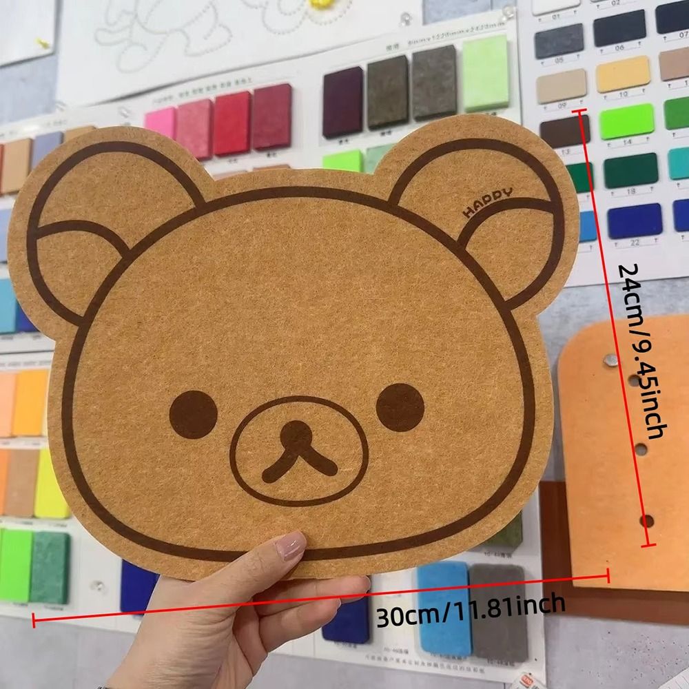 1Pcs New Cute Cartoon Rilakkuma Felt Board Non-slip Thickened Message Board Commemorative Photo Wall Bedroom Room