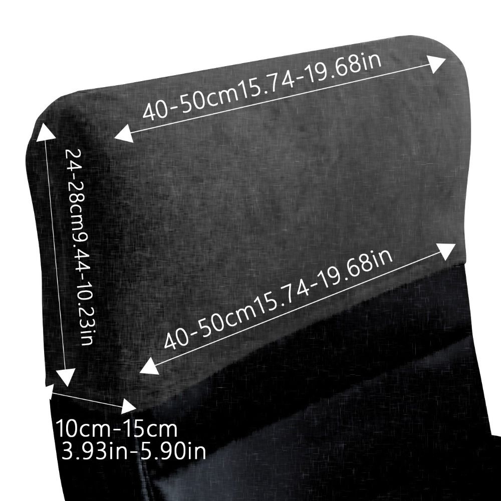 New Dust-proof Chair Back Cover Solid Color Velvet Chair Office Headrest Comfortable High Elasticity Executive Chair Half Cover for Gaming Chair Office