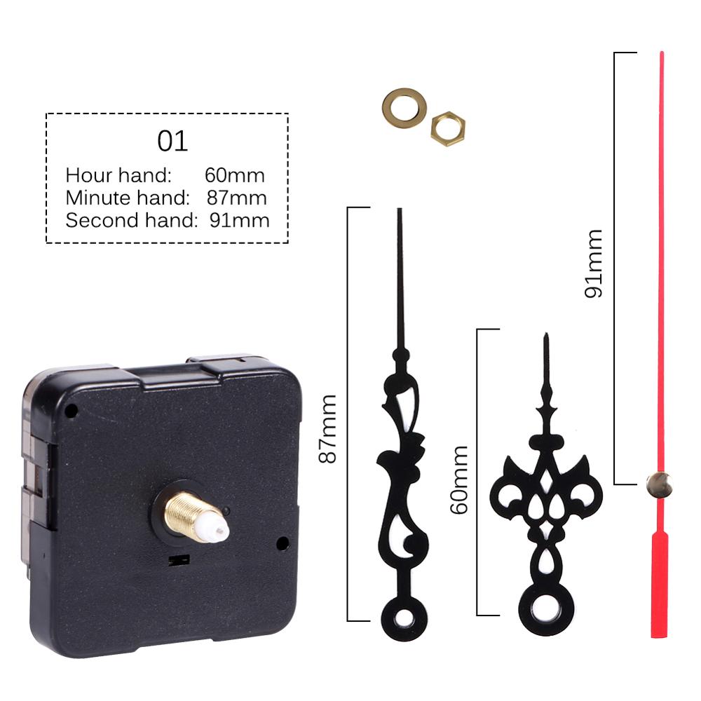 【New arrival】Hot! Quartz Clock Movement with Hand for Mechanism Repair Replacement Shaft Length 12mm (9/20 Inch) Thread Length 5mm(1/5 Inch