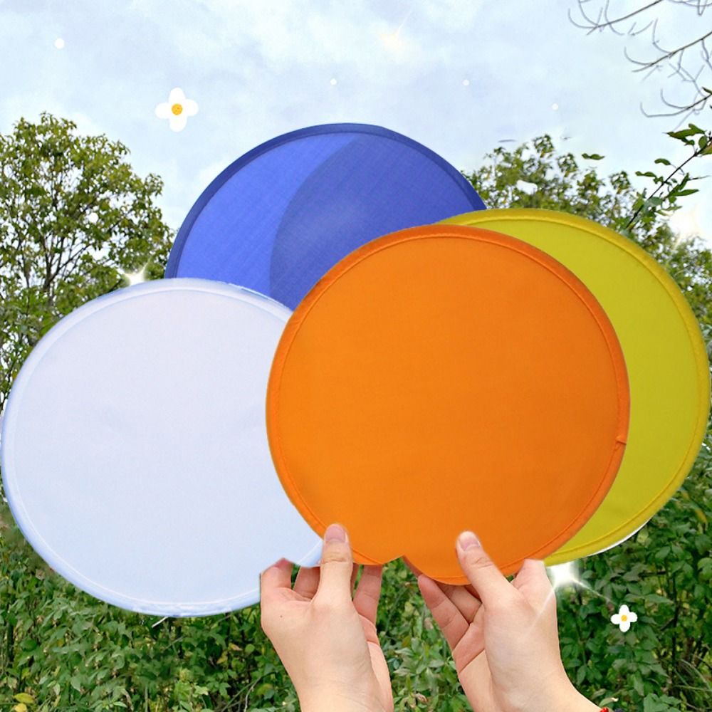 Collapsible 2023 Round Summer with Pocket Folding Fans Circular Fan for Outdoor Child