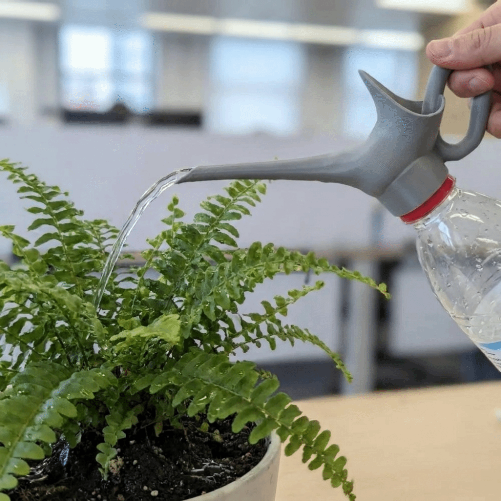 Creative 3D Printing Plastic Bottle Watering Connector Long Mouth Nozzle Water Saving Sprinkler Connector Portable Watering Can Joint Replacement Balcony