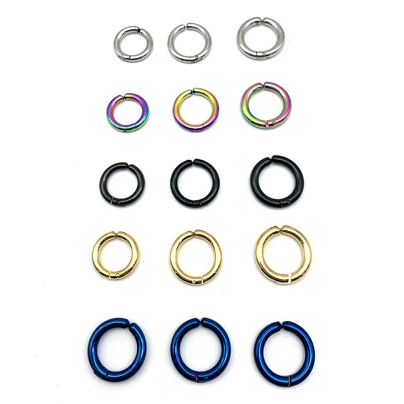 【New arrival】Titanium steel simple circle men's round ear clip direct supply clothing accessories jewelry earrings earrings