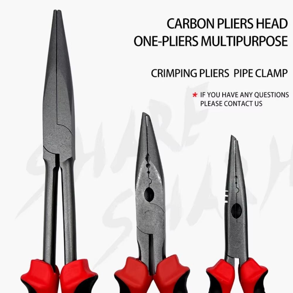 ShareShark Multi Functional Fishing Pliers Long Nose Hook Remover Tool Line Cutter Scissors Open Split Ring Fishing Tools
