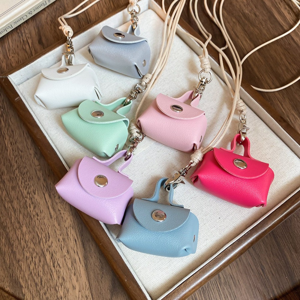 Durable Hanging Neck Long Necklace Pendant Anti-loss Mini Coin Purse Necklace Simple Fashion Sweater Chain Girls