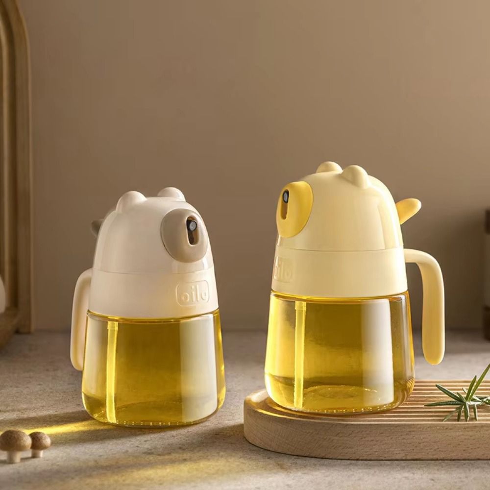 Large Capacity 300ML Press Type Glass Automatic Sealed Oil Sprayer Dispenser Leak-Proof Food Grade Oil Spray Bottle Barbecue Cooking