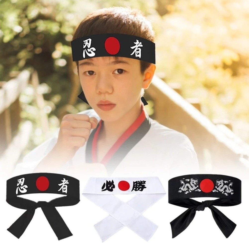 New Multi-purpose Hachimaki Headband Breathable Costume Accessories Japanese Headband Hygroscopic Karate Bandana Headwear Sports Exercise