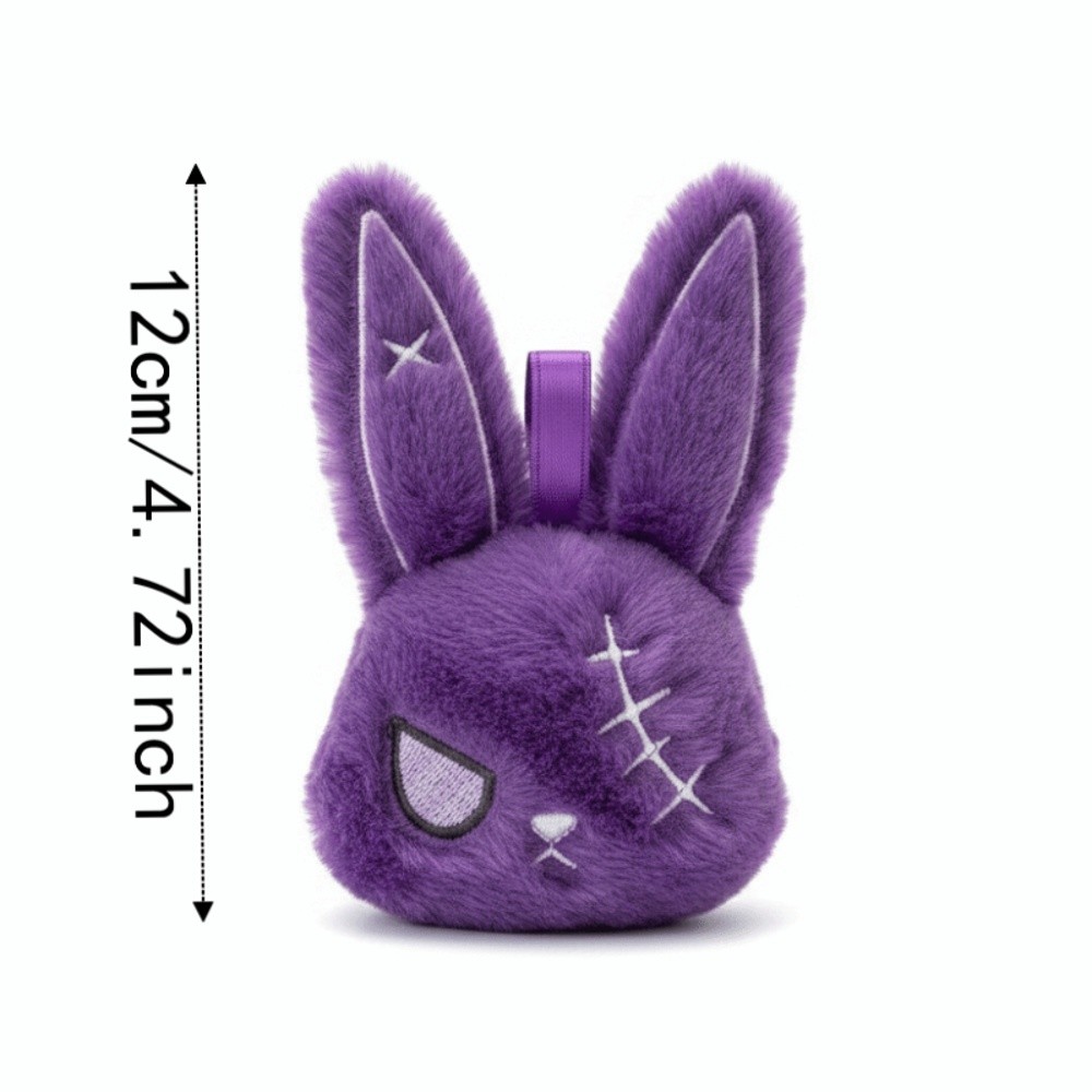 Quirky Doll Fluffy Gothic Rabbit Soft Compact Halloween Plushie Durable Lightweight Stitched Bunny Party Favors