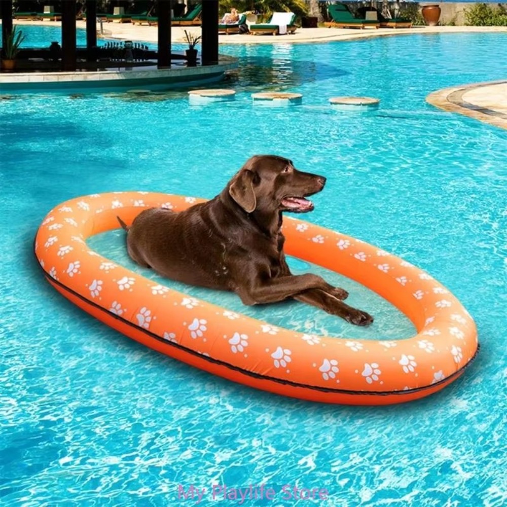 Water Toys Foldable Dog Swimming Float Soft Cooling Pet Dog Float PVC Pet Inflatable Raft Sunbath