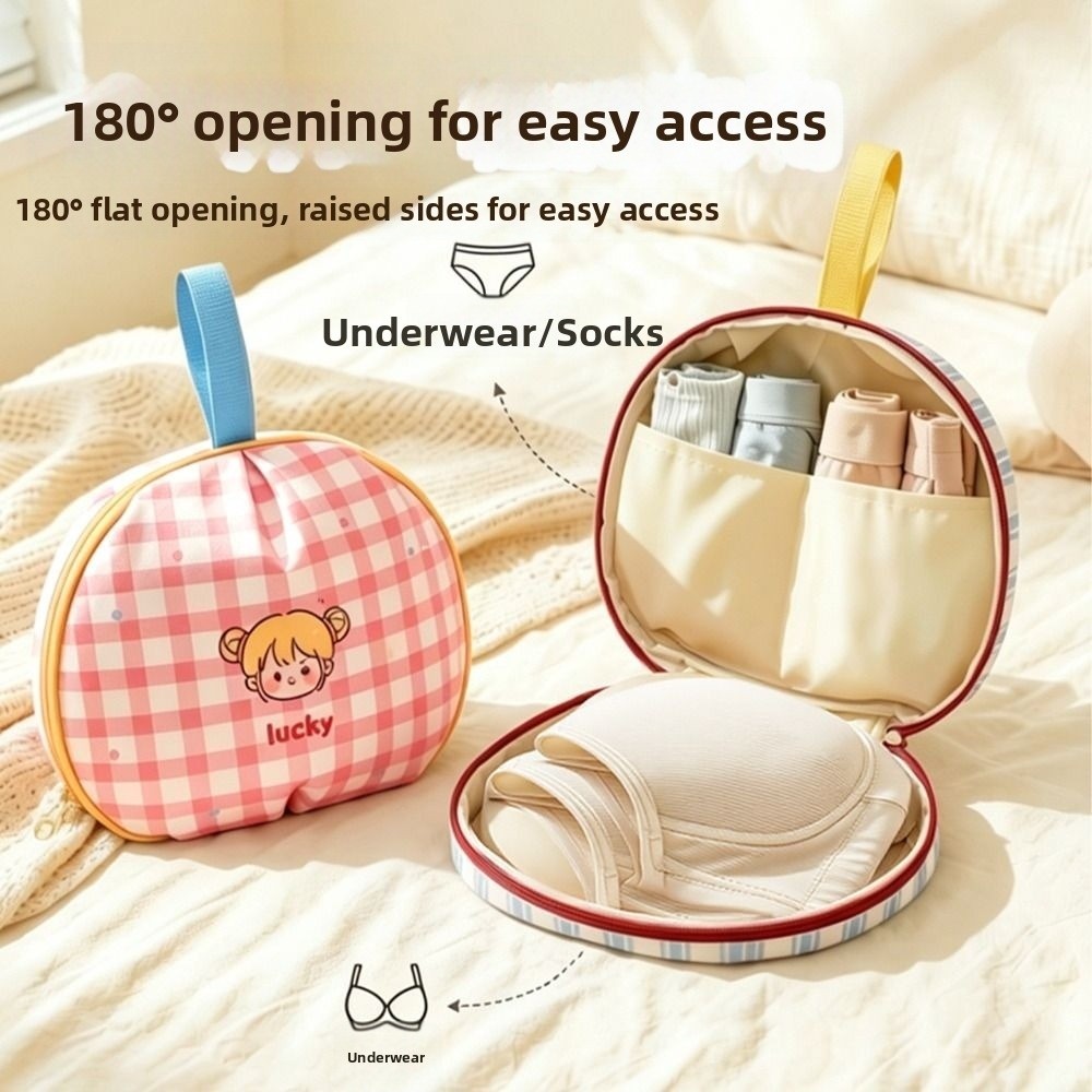 Multifunctional Large Capacity Underwear Storage Bag Waterproof Dustproof Bra Carry Bag Cartoon Portable Cosmetics Organizer Clothing Sorting