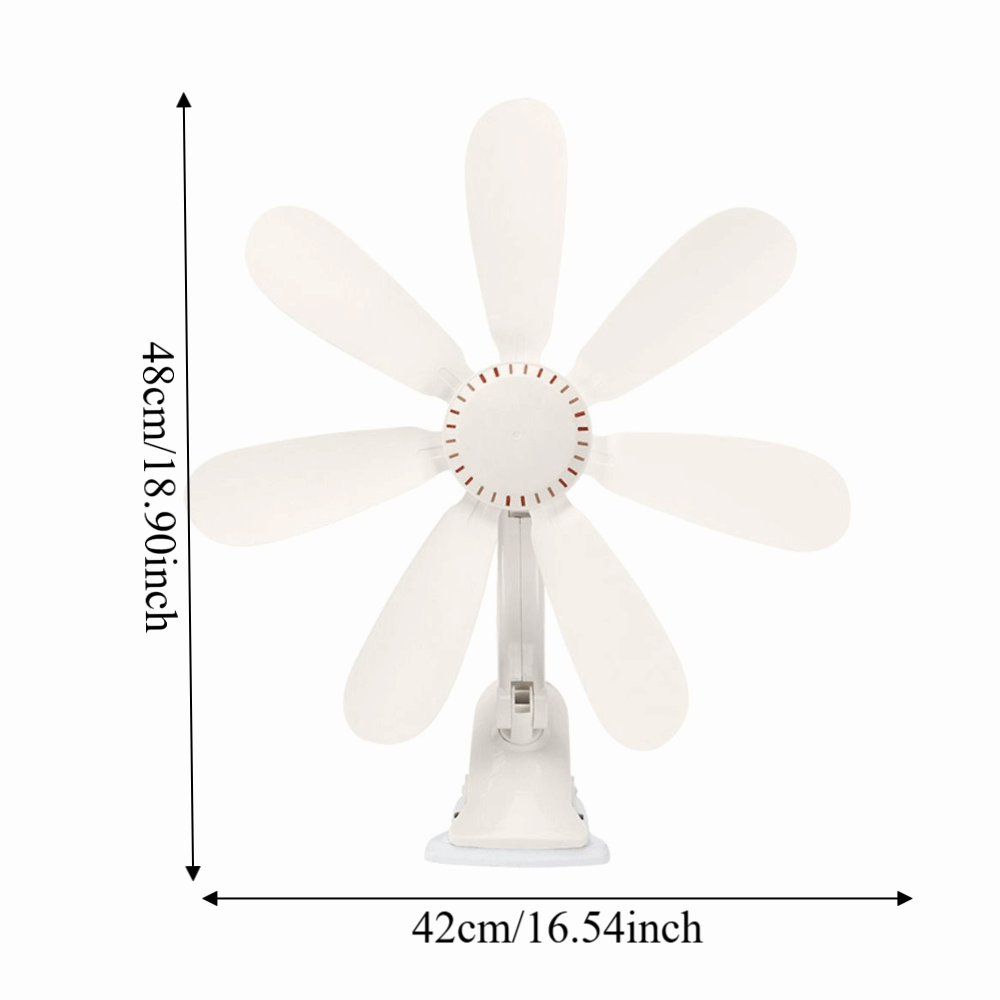 Personal Strong Wind Portable Clip Fan Powerful Airflow Clip Fan Mini Quiet Fan Seven Leaves Quiet Operation Clip on Fan Bedroom