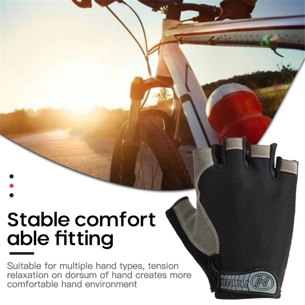 Durable Pair Half Finger MTB Cycling Equipment Bicycle Gloves Riding Gloves Bodybuilding Cycling Gloves