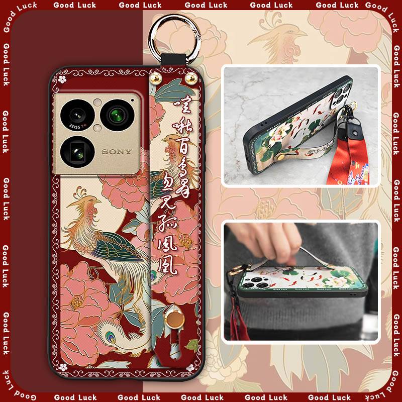 Phone Holder Lanyard Phone Case For Sony Xperia1 VIII/Gen 8 Panda Cute Shockproof Waterproof Protective Durable Cartoon