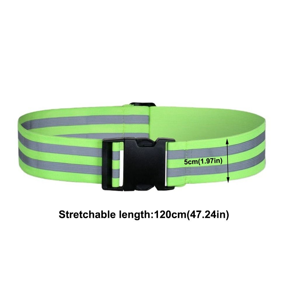2PCS Durable Stretchable Reflective Belt Portable Adjustable Running Belt High Visibility Glow Reflector Belt Running