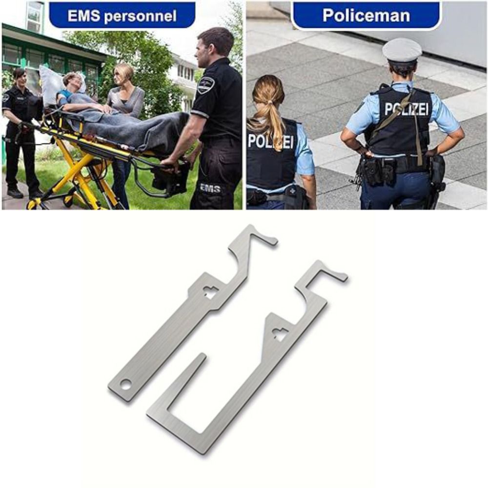 Lightweight Stainless Steel Multifunctional Lever Tools Sturdy Lock Installation Firefighting Prying Tools Durable Rust-proof Bottle Opener Manual Tools