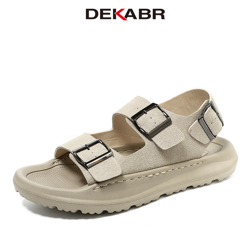 DEKABR Men's Sandals Summer Lightweight Pu Comfortable Soft Outsole 2026 Fashion New Sandals For Men