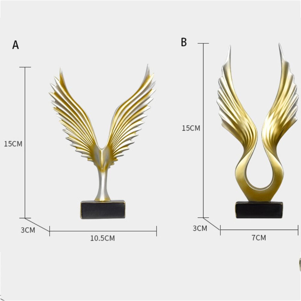 Simple No odor Retro 's Wing High Quality Home Accessories Bookcase Decoration Cabinet Decor Peaceful Prayer Resin Crafts Desktop Ornaments Animal Wings Statue Eagle Ornaments
