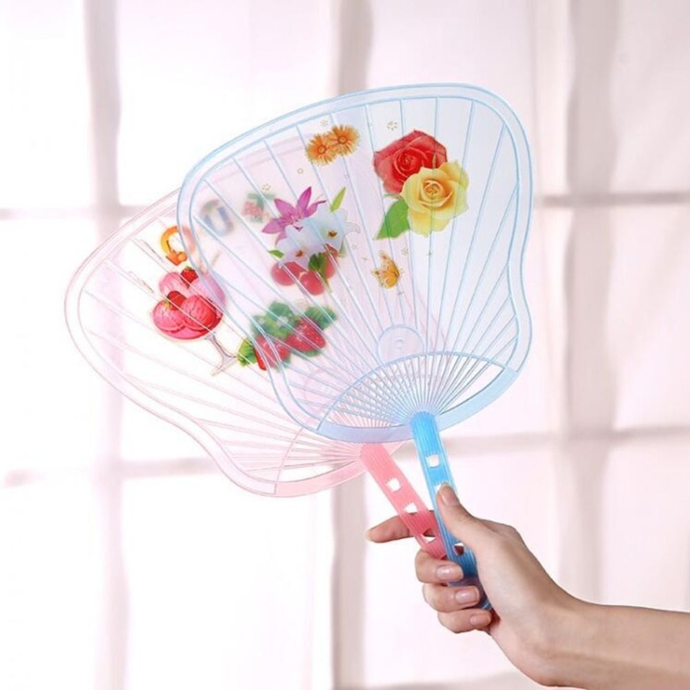 Funny Cute Children Cartoon Fan Cartoon Handheld Hand Held Fan Lightweigh Plastic Print Gift Fan Party