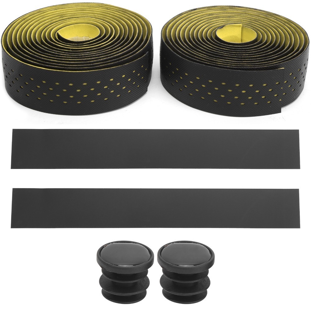 1 Pair Durable Anti Slip Handlebar Tape Shock Absorbing Self-Adhesive Bike Handlebar Tape Lightweight PU+EVA Road Bike Handlebar Tape Bicycle Upgrade