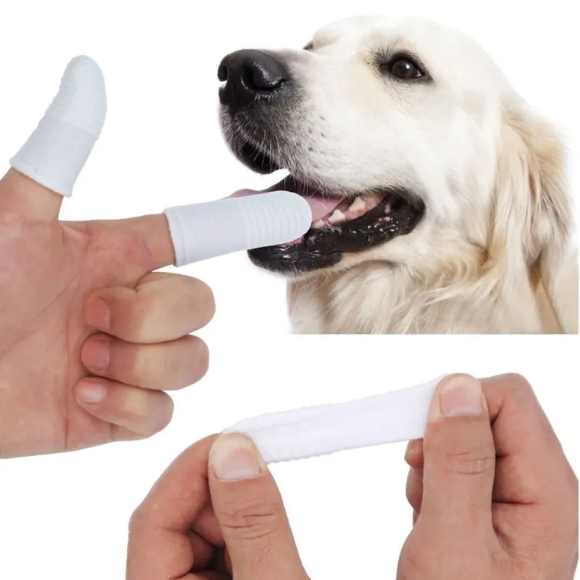 Mini Washable Non-woven Wear-resisting Soft for Cleaning Pet Dental Brush Dog Toothbrush Oral Cleaning Tool Fingers Toothbrushes