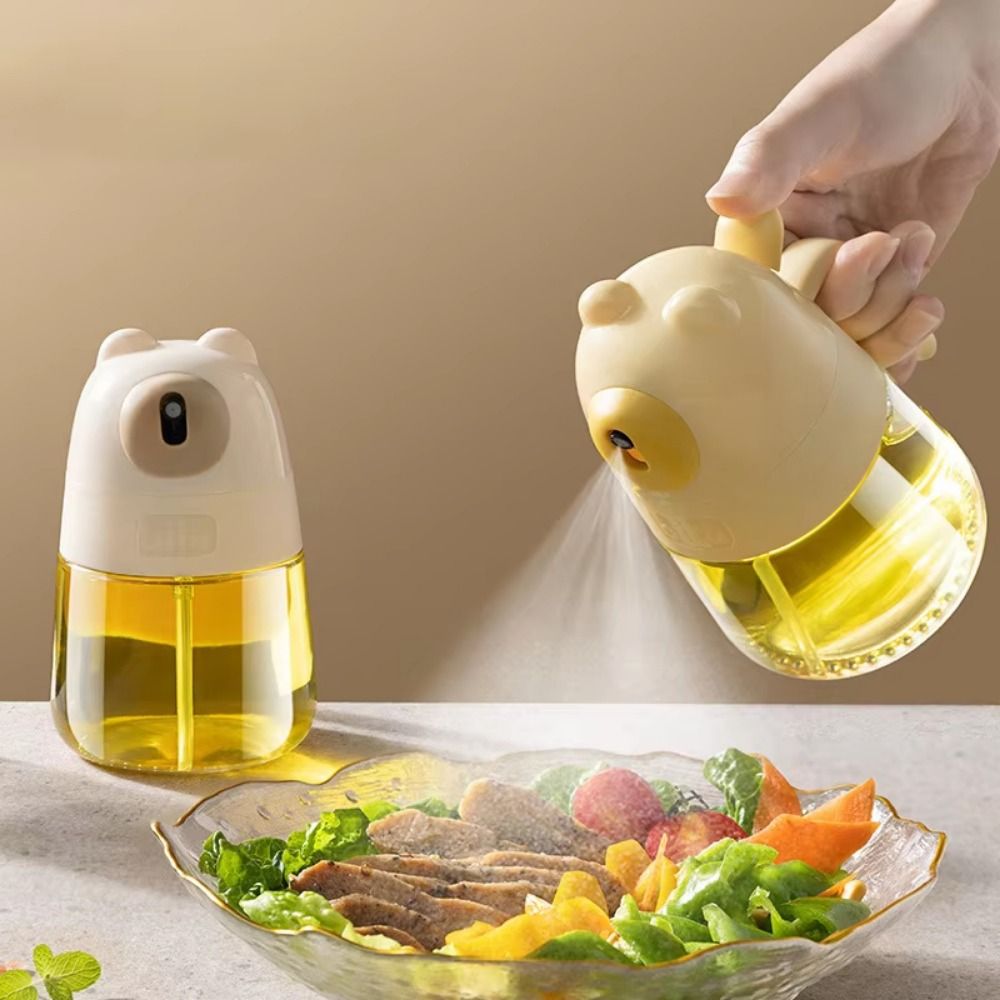 Convenient 300ML Press Type Glass Sealed Leak-Proof Oil Spray Bottle Glass Bottle Food Grade Cooking Oil Bottle Camping